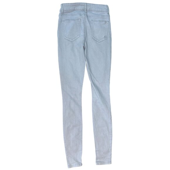 Indigo Rein Mid-Rise Ripped Skinny Jeans in Gray Wash Size 1 - Picture 2 of 5